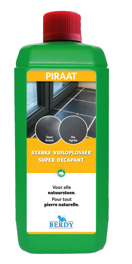 BERDY PIRAAT -  STERKE VUILOPLOSSER VOOR ALLE NATUURSTEEN 1L