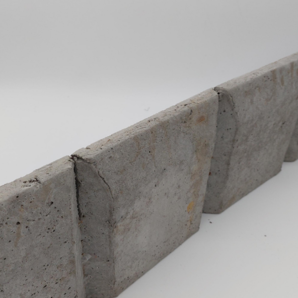 BORDURE EN BETON  - DEFORMABLE - 100/20//3-1,5CM GRIS