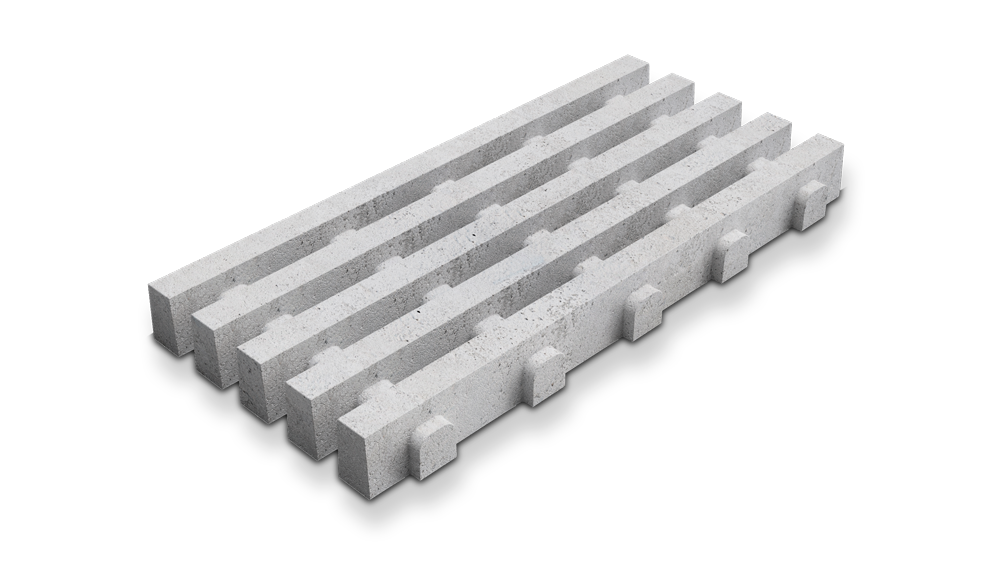 DEER CONCRETE - GRID: STRAIGHT (S1 STANDARD DROIT, GREEN)