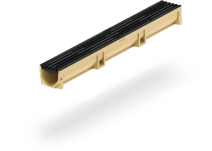 ACO AFVOERGOOT EUROLINE 100 - ROOSTER IN KUNSTSTOF MET MICROGRIP - KLASSE B 125