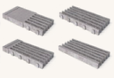 'SCHELLEVIS FLOW WATERDOORLATEND ELEMENT 125/62,5//14CM GRIJS