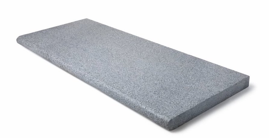 [G654] SPA GREY GEVLAMD LUX - ZWEMBADBOORD (60/30//3CM 180° AFGERONDE NEUS)