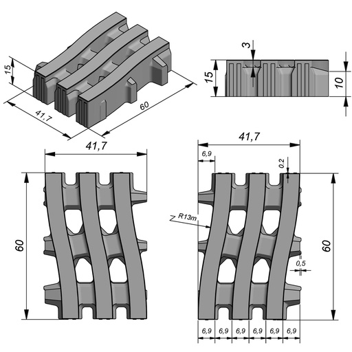TEGEL WATERDOORLATEND - AVIENA WAVE CLASSIC
60/41,7//15CM