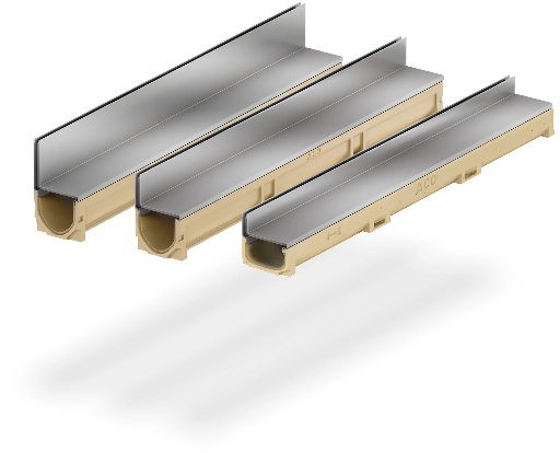 ACO AFVOERKANAAL EUROLINE 100 - DISCREET INOX - AFVOERGOOT MET FIJNE SLEUF