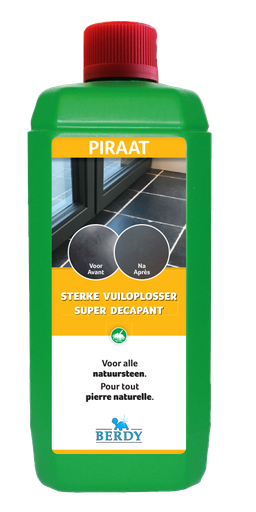 BERDY PIRAAT -  STERKE VUILOPLOSSER VOOR ALLE NATUURSTEEN 1L